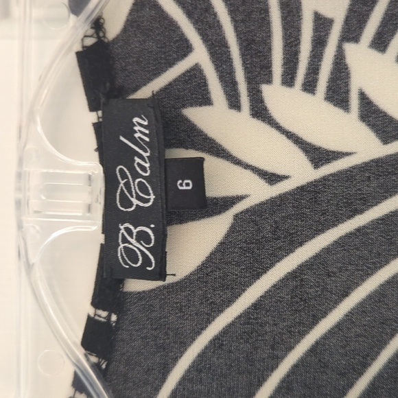 B. Calm Dress Stretchy Midi V Neck Cap Sleeve Size 6 - Picture 2 of 5